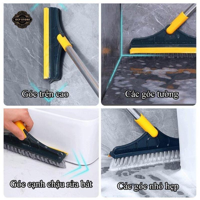  Chổi Quét Nhà Vệ Sinh Chổi Lau Sàn Nhà Tắm Chổi Cọ Chà Sàn Tắm Thiết Kế Thông Minh Đầu Chổi Xoay 120 Độ Quét Sạch Mọi Góc Bẩn 