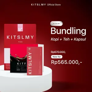 KITSLMY Bundling Teh Hijau & 1 Botol Capsule & Kitfee Kopi BPOM