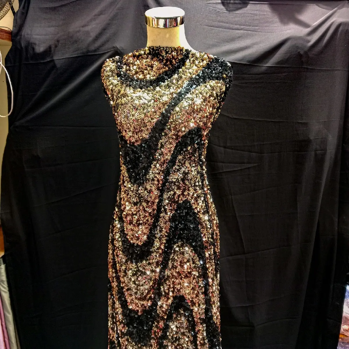 BAHAN/KAIN TILLE SEQUIN FULL PAYET/BAHAN BAJU PESTA Pakaian
