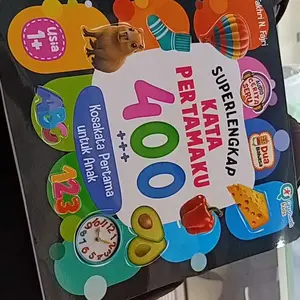 Buku Ceria Superlengkap Kata Pertamaku 400+ Kosakata untuk Anak Dilengkapi Audio Cerita Seru Kosakata Bilingual Ukuran 195x195cm Tebal 24 Hal Art Paper 120gr Soft Cover Laminasi