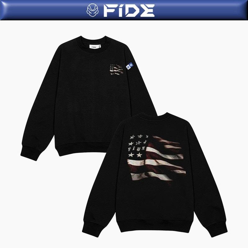  Áo Sweater FIDE lá cờ phong cách Vintage unisex nam nữ Cotton oversize form rộng -SWT18 