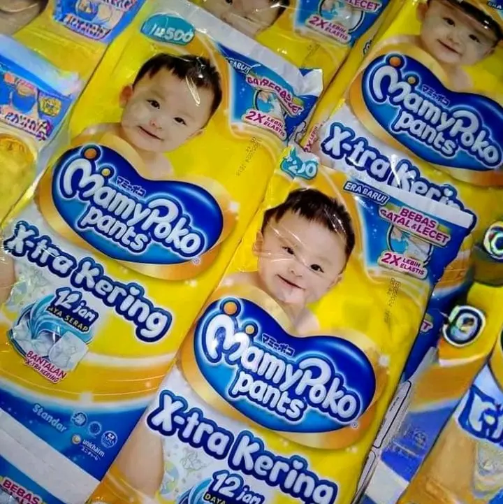 (30PCS)Popok Bayi MamyPoko Renceng S M L XL - Tipe Celana Kering Extra Diapers (30 Pcs)