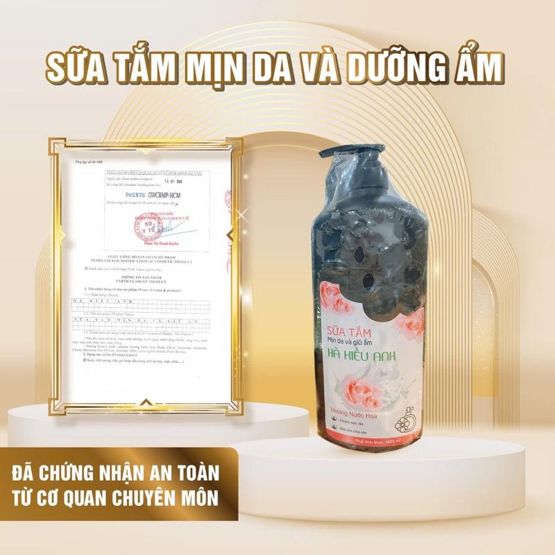  Sữa tắm mịn da hương nước hoa hà kiều anh 1200ml 