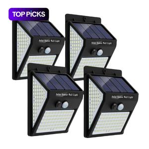 140 LED太陽保証は屋外、270度の広角の防水太陽動力を与えられた耐久の壁ライト、庭の塀のドアのヤードのための3つのモードの外でつけます