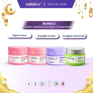 [Minva]- ADLEEVA (BUNDLE KIT) Night Cream & Daylight Cream / Sunglow Sunscreen