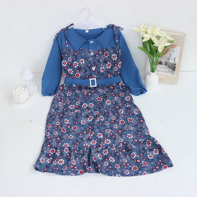 SAFFANA Dress I Gamis Anak Perempuan Bahan Crinkle Airflow Mix Crinkle Ratu 1-12 Tahun 4