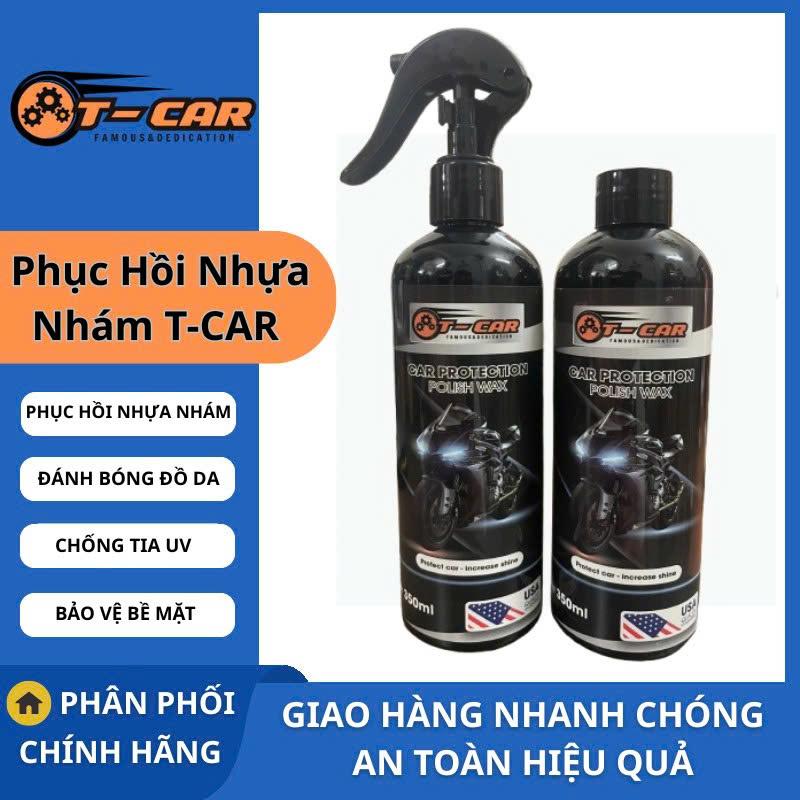 Chai Xịt Phục Hồi Nhựa Nhám T-Carr 350ml Chính Hãng Dưỡng Đánh Bóng Nhựa Nhám Ô Tô Xe Máy Chống Tia UV Bảo Vệ Bề Mặt