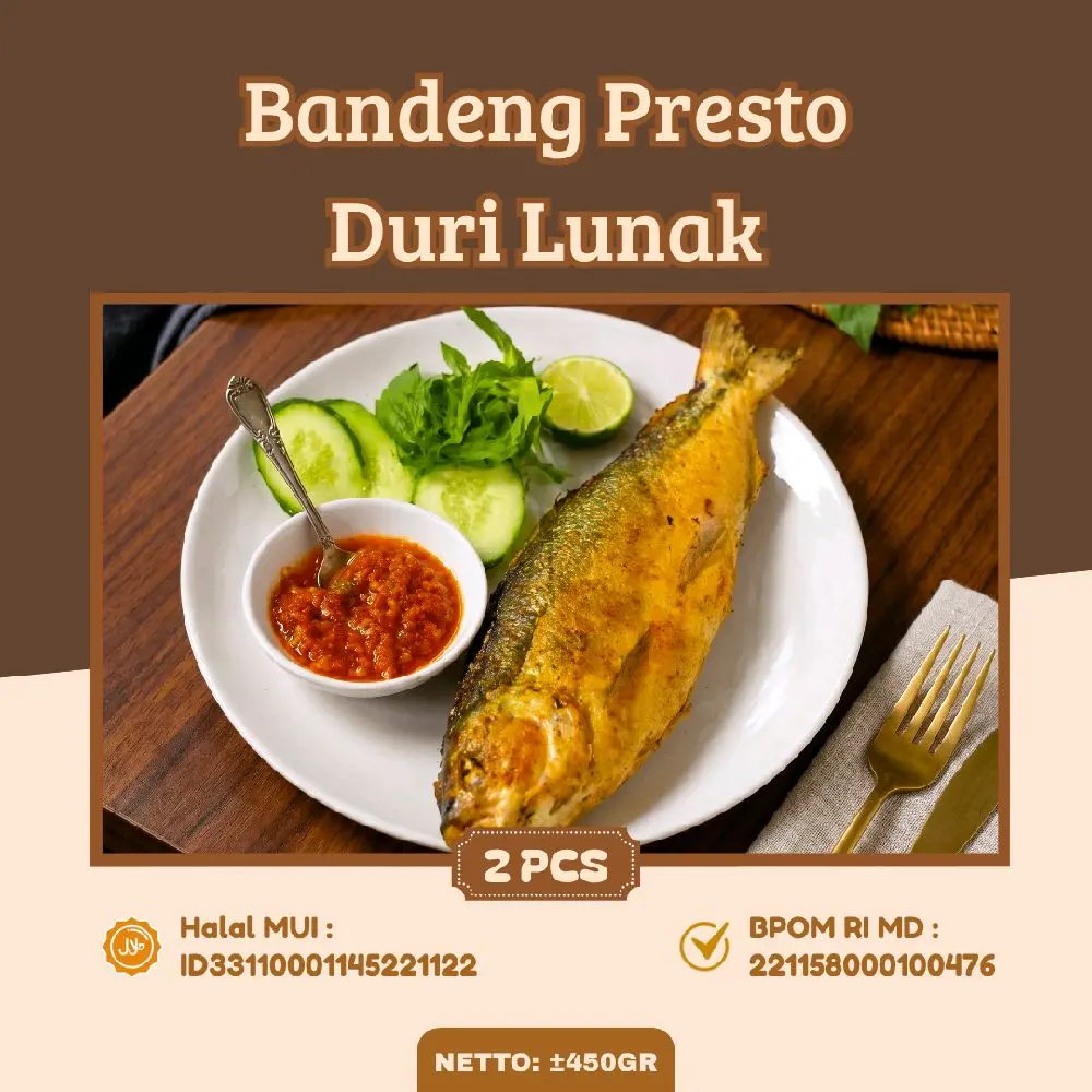 Bandeng Presto Losari Duri Lunak Isi 2 Ekor ±450gr Halal BPOM