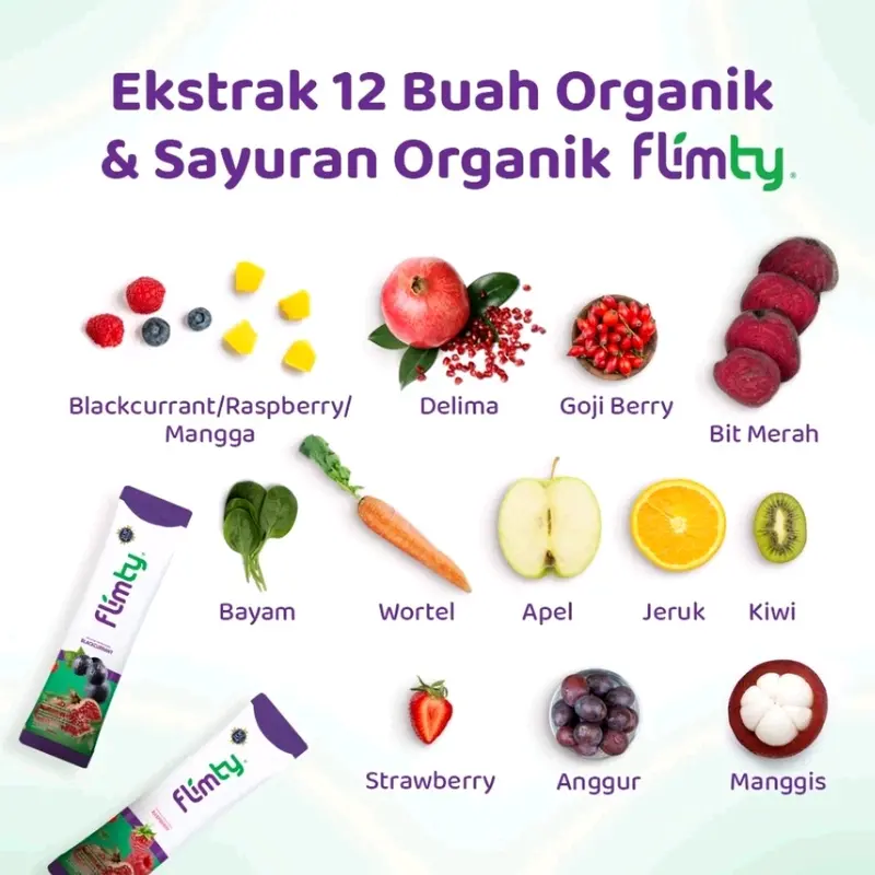 FLIMTY - MINUMAN SERBUK RASA BLACKCURRANT RASPBERRY MANGGA 3