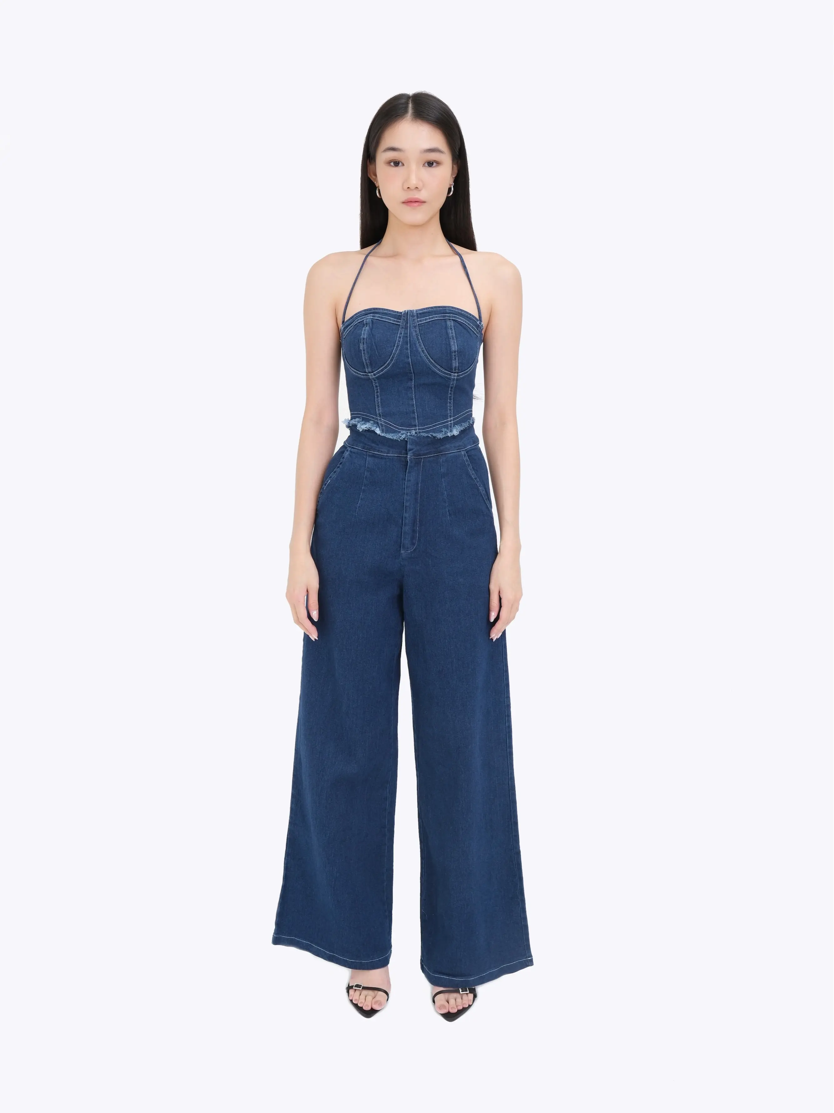 Lovelight The Label Charlie Halter Co-ord (Dark Denim)