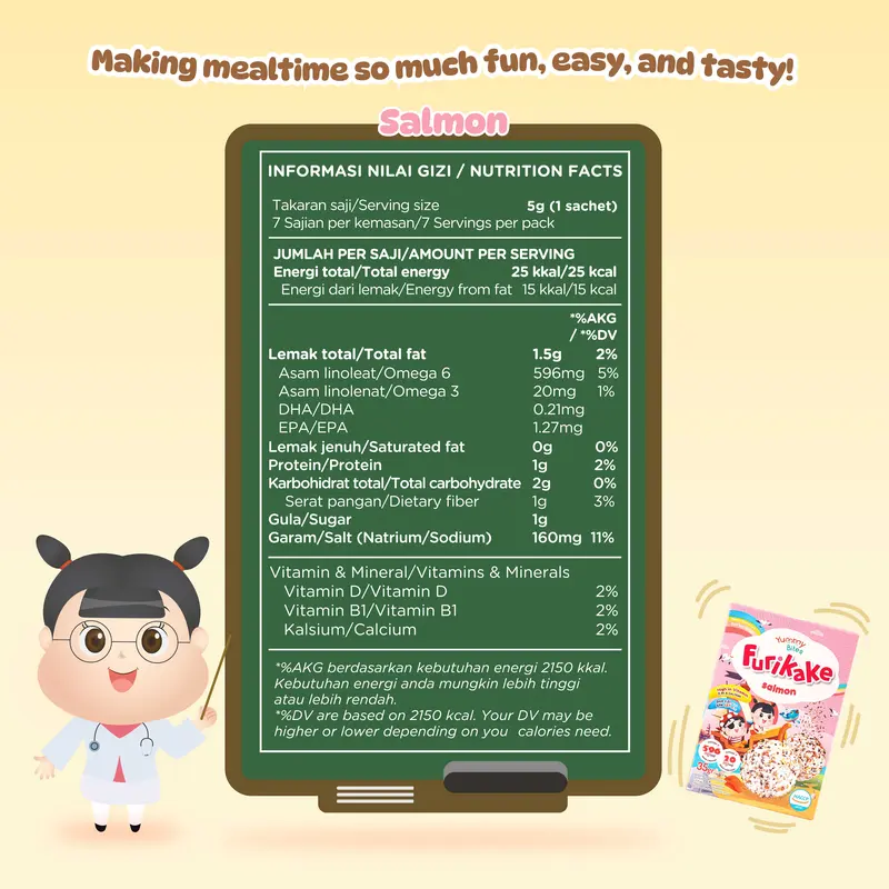 Yummy Bites Furikake 35GR/ Topping Rumput Laut/ Nori Tabur/ MPASI Bayi 3