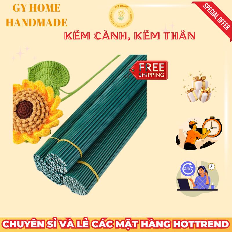  Kẽm Cành Kẽm Thân Làm Thân Hoa Đồ Handmade Hoa Kẽm Nhung Hoa Lụa Hoa Sáp GYHOME 