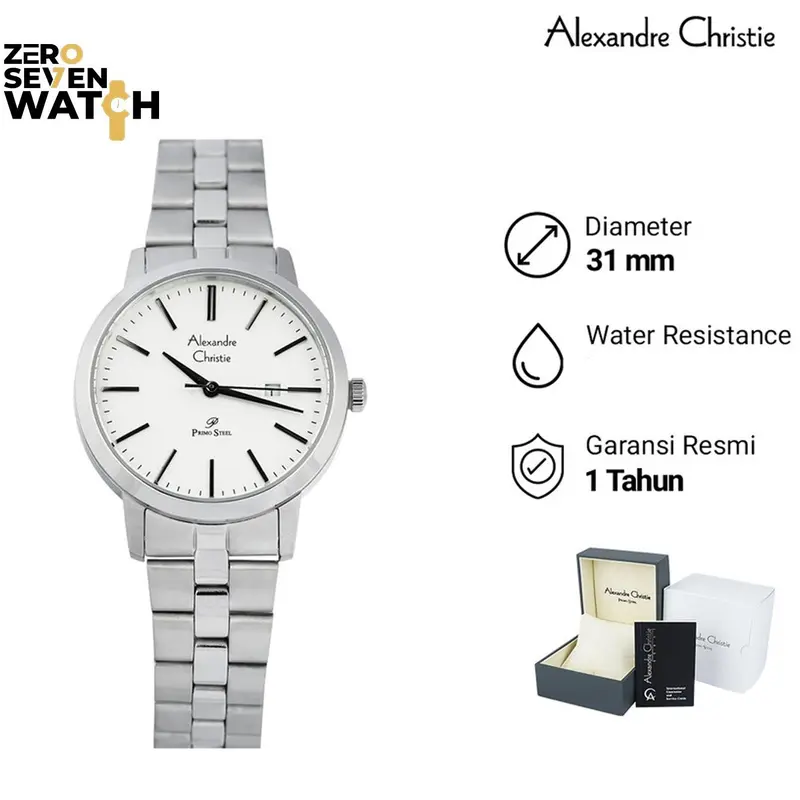 Jam Tangan Wanita Alexandre Christie AC 1007 Stainless Original Garansi Resmi 1 Tahun quartz watches 1