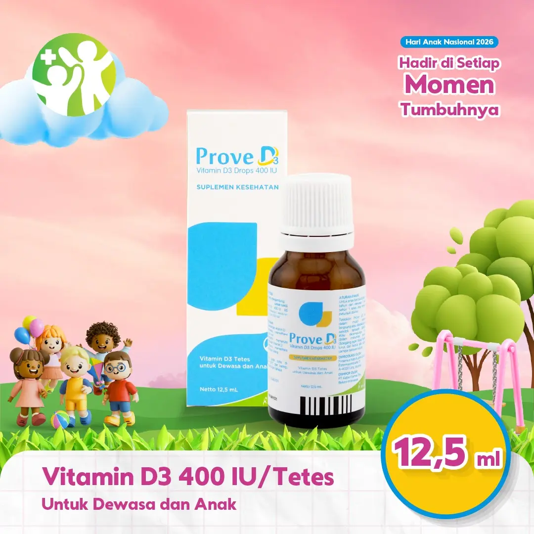 [Special Promo] Prove D3 Drop - Vitamin D3 400 IU Tetes 12.5 ml untuk Dewasa dan Anak