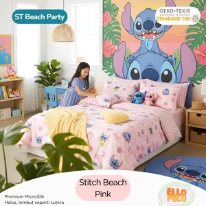 Sprei Set ST (TANPA BED COVER) | Katun Microsilk Star Collection | 90x200 100x200 120x200 140x200 160x200 180x200 200x200 | FREE karet anti geser | King size Queen Size Single Size