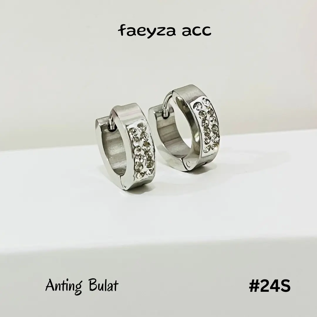 Anting klip anting bulat wanita anti karat anti luntur (gabung)