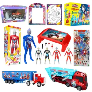 Mainan Truk Ultraman Nascar  Happy Truck 3 TINGKAT dengan Trek Balap untuk Anak Mega Hauler Hot Wheels miniatur plastik Toy