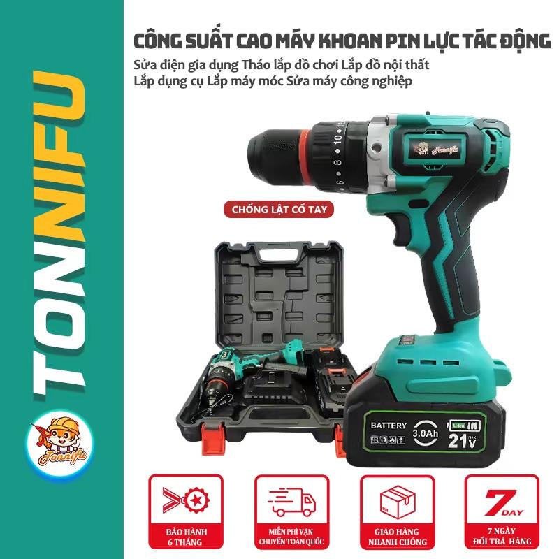 TONNIFU 81301 - Máy khoan 13mm Không chổi than Mạnh Mẽ Tonnifu 3 chức năng Vít Khoan Búa máy  khoan  tường khoan  tay maykhoan dien