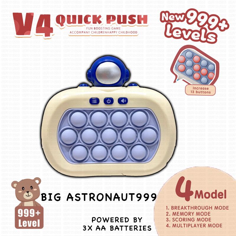 999 Level Quick Push Game Console Pop It Whack-A-Mole Electronic Toy Speed Fast Puzzle Fidget Educational Toys for Boys Girls Kids Stress Stress Relief 6