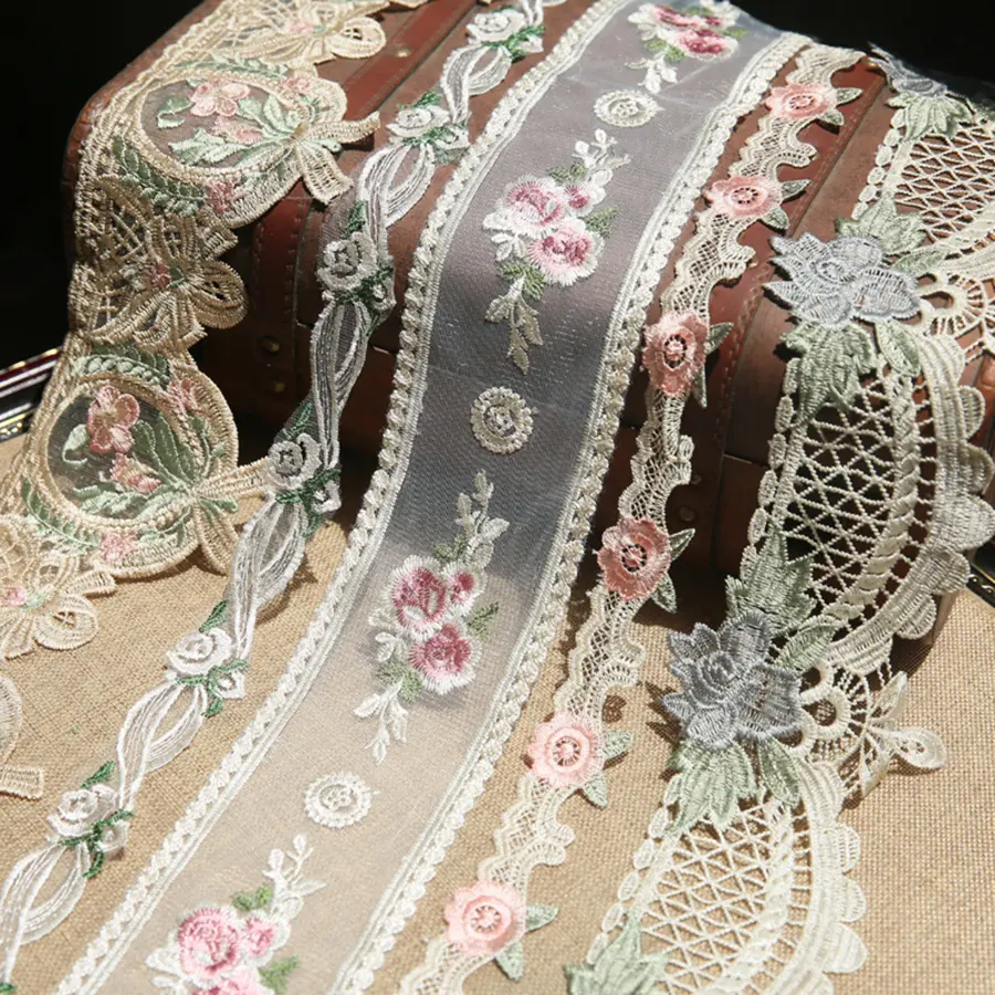 1Y Handmade Lace Ribbon Fabric Lace Trimming