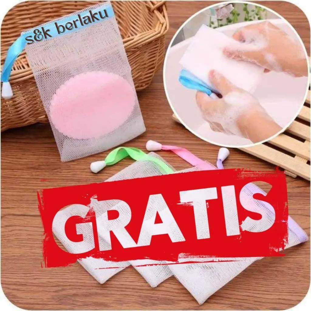 Jaring Sabun Batang Pembuat Busa Mandi Scrub - Model Terbaru untuk Eksfoliasi Kulit - Tempat
