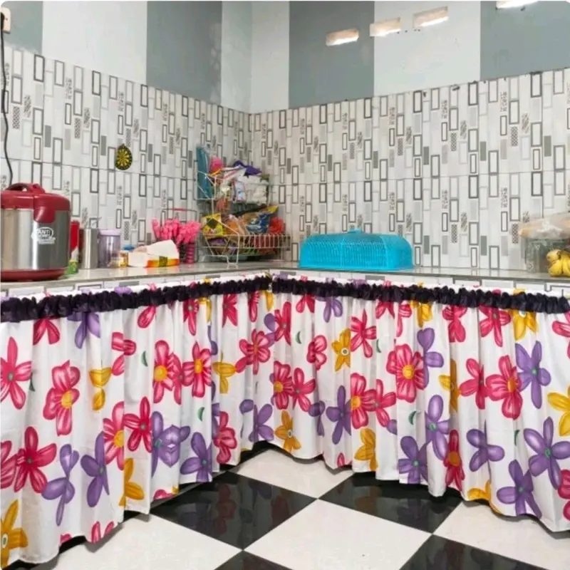 Toko Gorden Kolong - Gorden Kolong Dapur Lebar 100cm Tinggi 70cm Bonus Tali 1