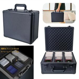1個、3列のトレーディングカード用スラブ収納ボックス／グレーデッドカードケース（PSA・BGS・CGC・SGC対応）、スポーツカード（野球・バスケットボール・アメリカンフットボール）およびカートゥーンカード用のTCG/PTCGカードホルダーケース