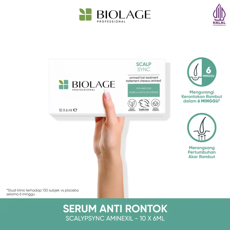 Biolage Scalpsync Aminexil 10 x 6ml - Serum Professional Perawatan Rambut Rontok 4