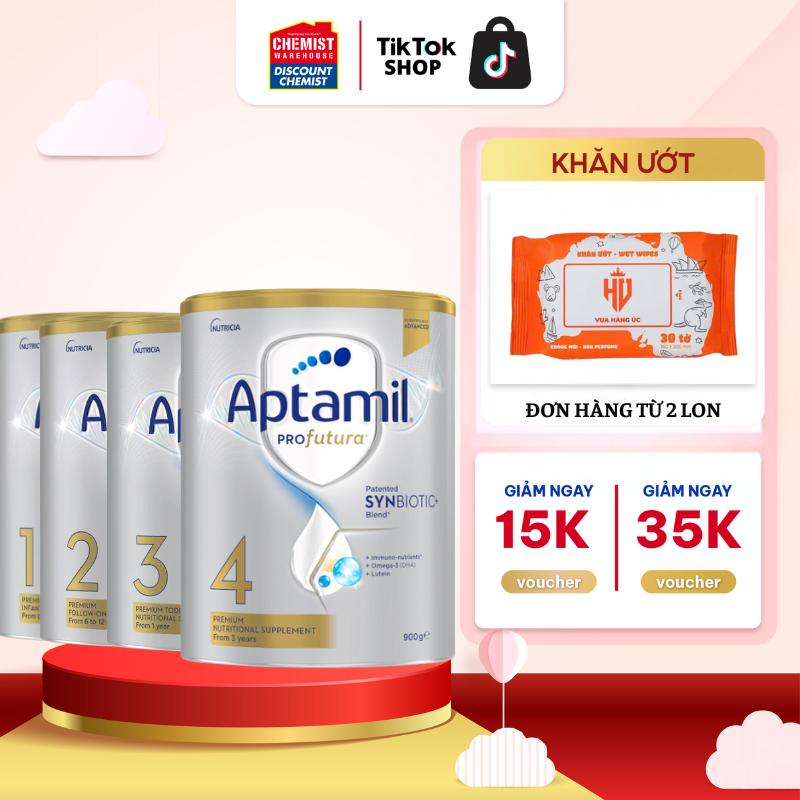 Sữa bột Aptamil Profutura Úc Synbiotic 900g - Giúp phát triển trí não và toàn thể cho bé - Không biến đổi gen