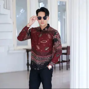 KAMAL MARON Kemeja batik pria premium furing hero Katun Slimfit Panjang Kain Lembut Motif