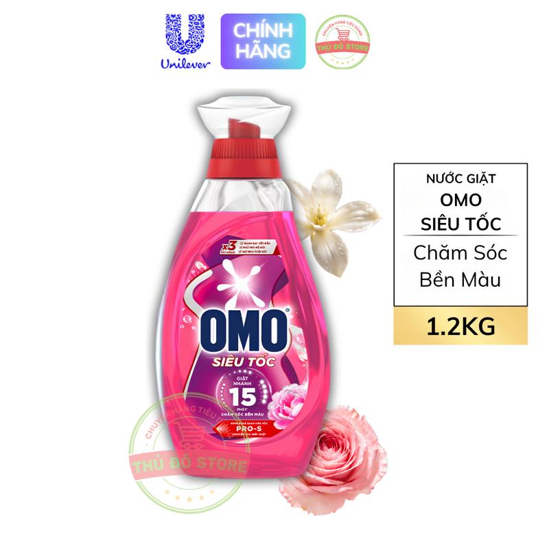 Nước Giặt OMO Siêu Tốc Dành Cho Chu Trình Giặt Nhanh Chăm Sóc Bền Màu - Chai…