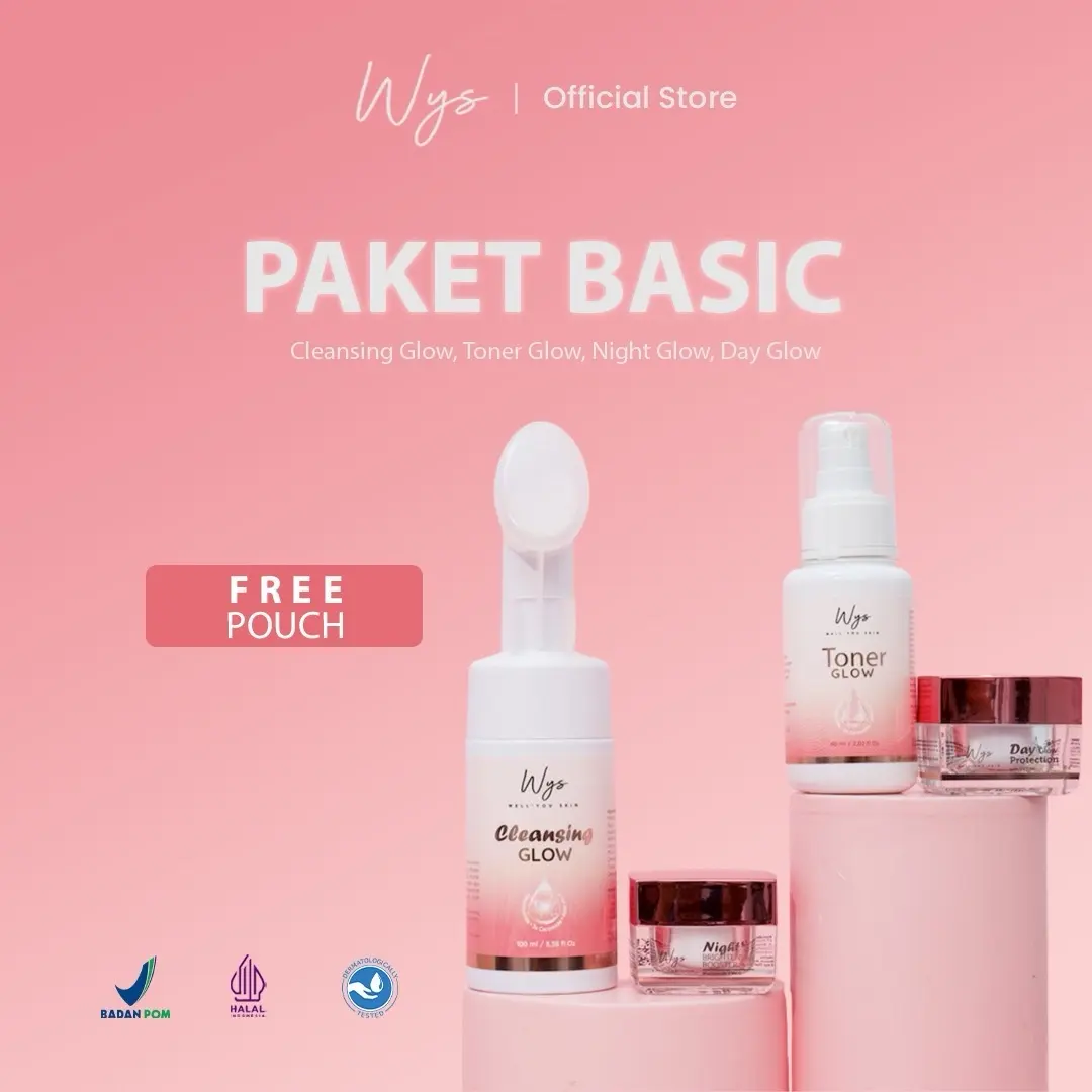 WYS-PAKET BASIC | WELL YOU SKIN | penghilang flek hitam jerawat serta  Mencerahkan Memudarkan Memutihkan Kusam Pencerah Berminyak Cleansing Cleanser Wajah Perawatan Mencerahkan Glowinng All skin type