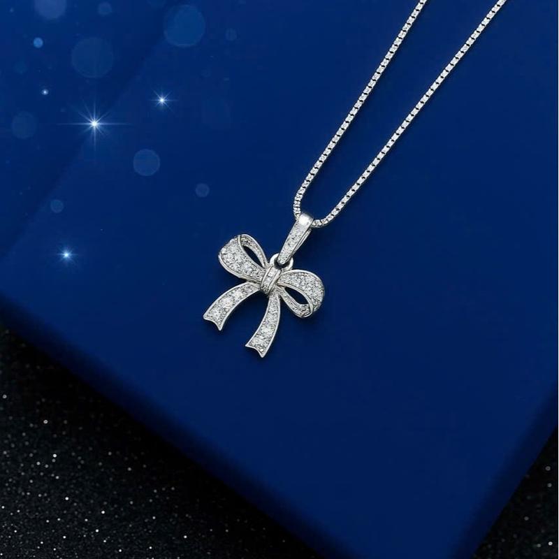  Dây chuyền MẶT NƠ ĐÍNH ĐÁ DÂY MÌ thiết kế mới phù hợp cho nàng thích nhẹ nhàng bánh bèo tiểu thư 