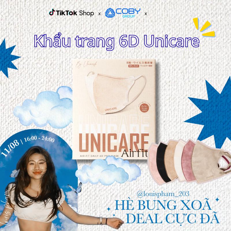 [UNICARE LIVE] Combo 170 chiếc tặng 30 chiếc Khẩu Trang 6D Pro Mask Unicare