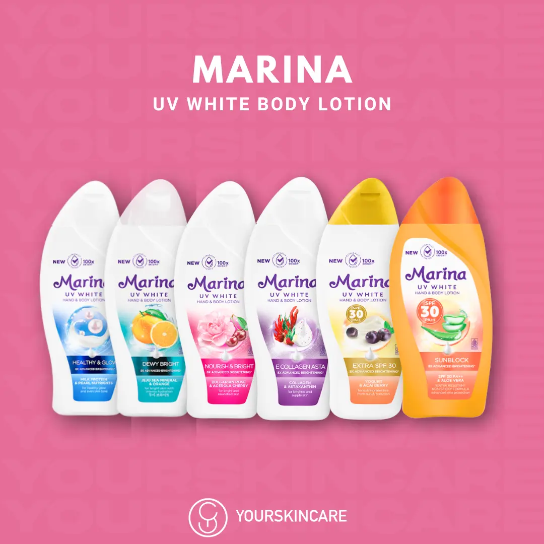 Marina UV White Hand & Body Lotion - Sunblock SPF 30 - 92ml/185ml/460ml