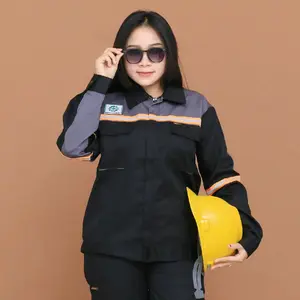Wearpack atasan hitam kombinasi abu