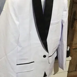 Setelan Jas Celana & Rompi Pria - Slim Fit - Tuxedo Putih- Peaky Premium Series - Goldy