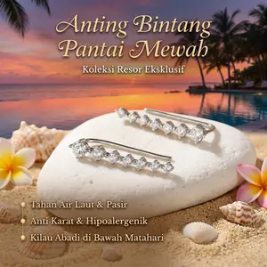 Anting Bulan Sabit 7 Bintang - Tampilan Anggun dan Membuat Wajah Bersinar
