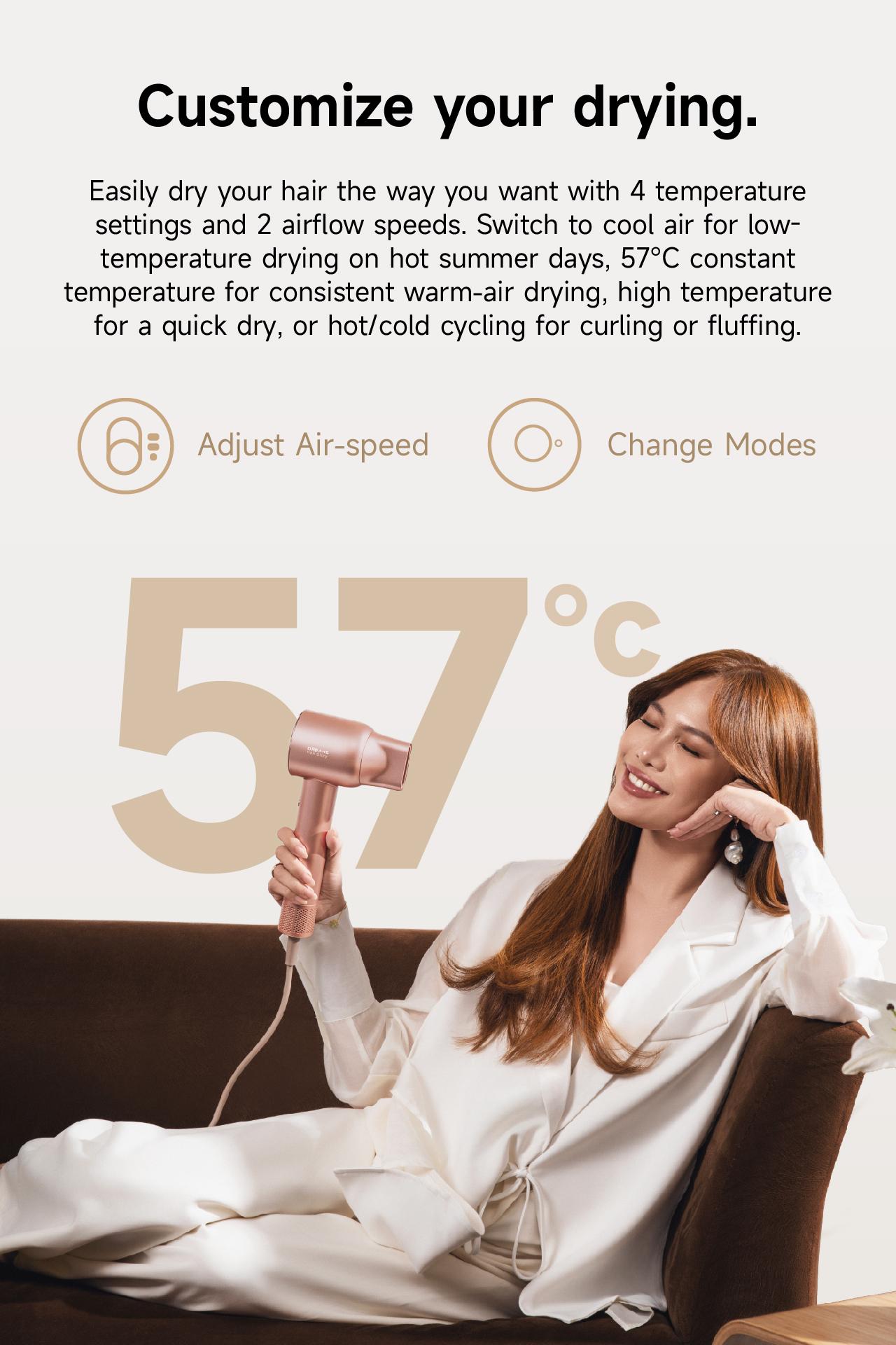 Dreame Hair Glory Hair Dryer Pengering Rambut | Kecepatan Tinggi 2 Menit Cepat Kering | Perawatan Rambut dengan Esensi dan 300 Juta Ion Negatif Hairdryer| 2 Tahun Garansi Dreame Hair Glory Hair Dryer Pengering Rambut | Kecepatan Tinggi 2 Menit Cepat Kering | Perawatan Rambut dengan Esensi dan 300 Juta Ion Negatif Hairdryer| 2 Tahun Garansi