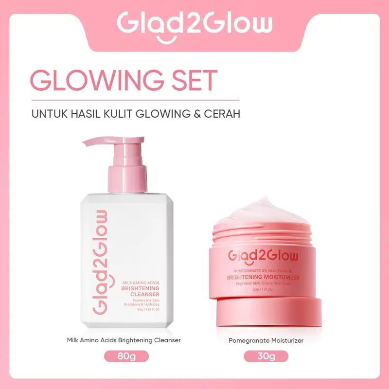 Glad2glow MILK AMINO ACIDS BRIGHTENING CLEANSER Cleansing Hydrating Pencerah Facial Wajah Perawatan Membersihkan Berminyak Kotoran 4