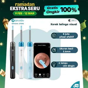 Airuidu Ear spoon Alat pembersih telinga visual definisi tinggi dengan lampu LED untuk pembersihan yang efisien P7