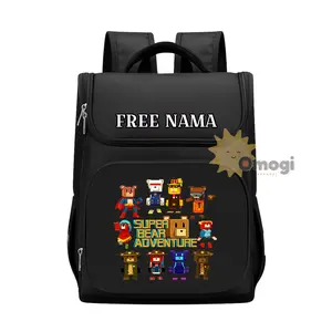 Tas Ransel Anak Super Bear Adventure 6 Ransel Backpack Tas Gendong Anak TK/SD Free Cetak Nama Fashion gleeful  backpack  pink