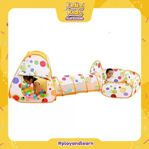 [FELIZKIDS] [FK229] Tenda Anak Terowongan 4 in 1 I Keranjang Anak 4 in 1 I keranjang Mandi Bola 4 in 1