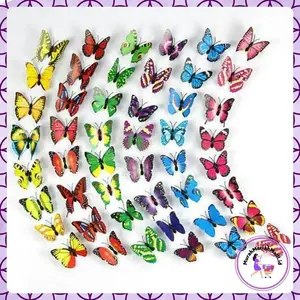 MMM - COD Stiker Dinding 3D 12IN1 Motif Kupu - Kupu / Wall Sticker 12pcs Butterfly PVC / Dekorasi 12 In 1 (BELI LOKAL)