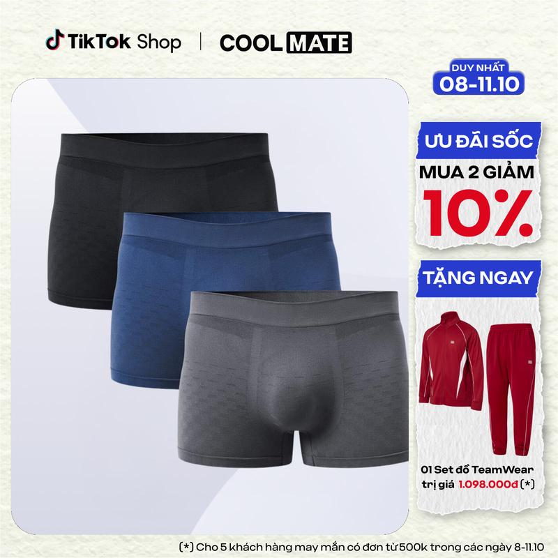 [Không đổi trả] Combo 3 Quần Lót Nam Trunk Dệt Seamless (Không đổi trả) - Coolmate