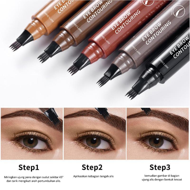 (  Lagi Promo 1 free 1 ) Pensil Alis KEKINIAN Waterproof Long Lasting Anti Luntur 4D Original 1