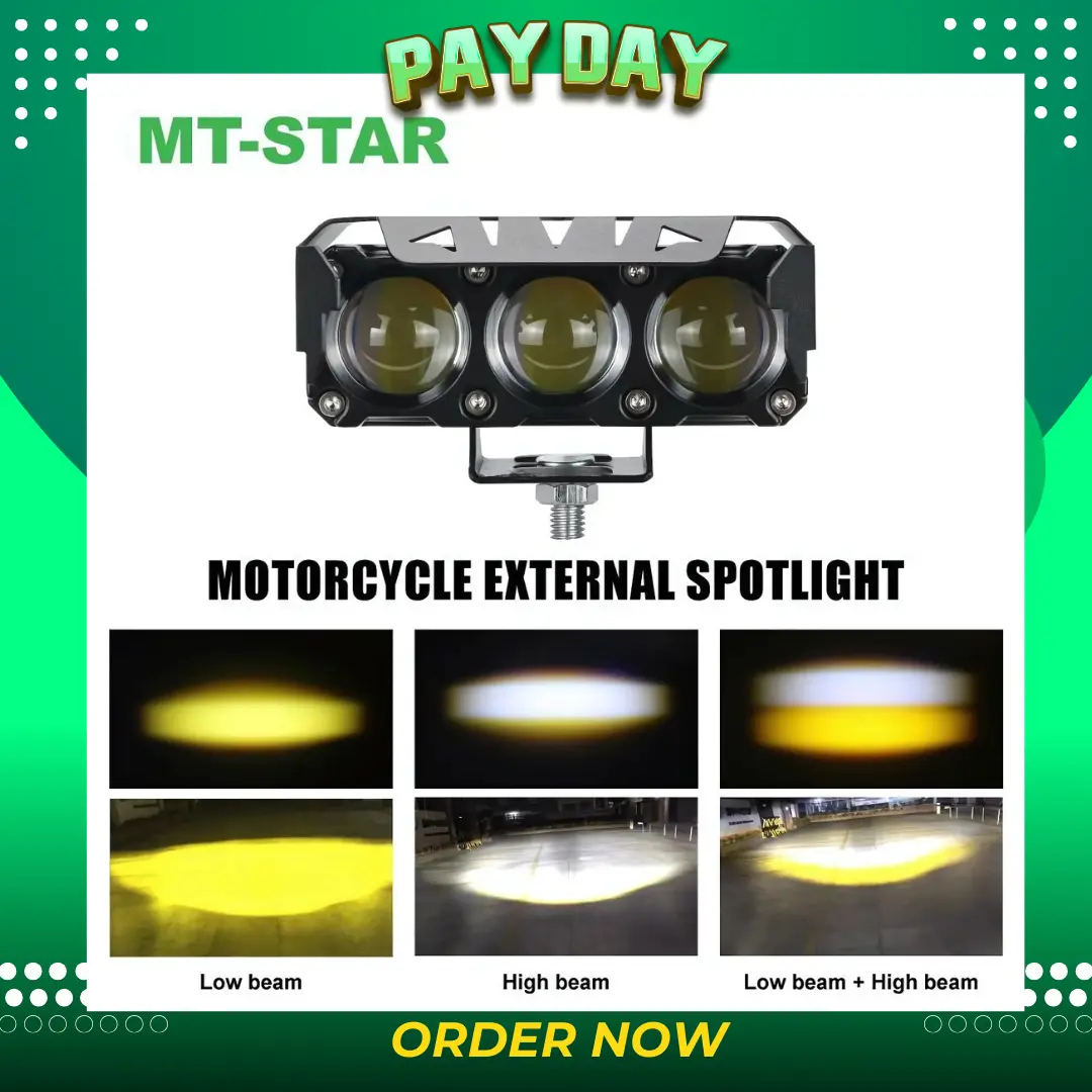 Lampu 3 Lensa【MT-STAR】Lampu Tembak Laser MT-STAR SQL Mini 3 Mata Full Aluminium Premium untuk Mobil dan Motor V3T Car Car