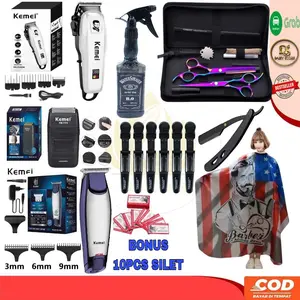 ALAT CUKUR PAKETAN MESIN CUKUR RAMBUT SATU SET GUNTING CUKUR Sisir