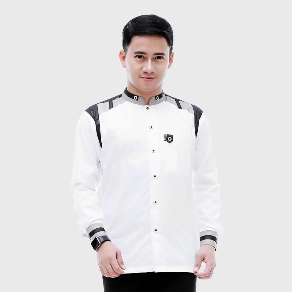 Hilwa Baju koko pria syubbanul muslimin koko azzahir koko dewasa lengan panjang baju hadroh C181
