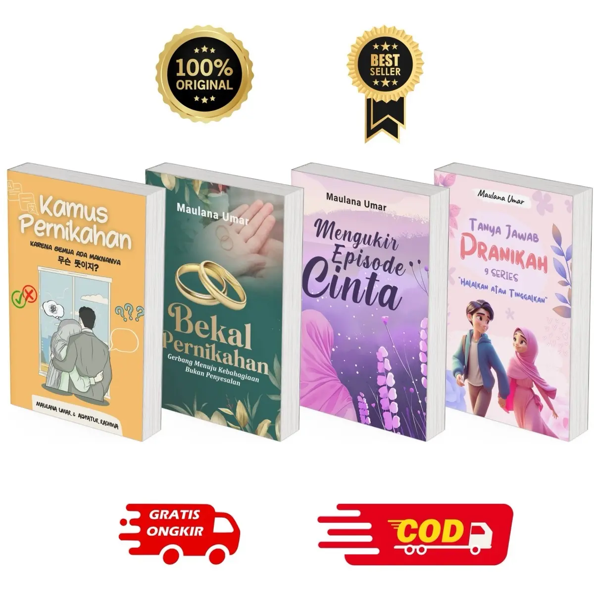 Buku Bekal Pernikahan, Tanya Jawab Pranikah, Kamus Pernikahan, Mengukir Episode Cinta by Maulana Umar & Aisyatur Radhwa (Original)
